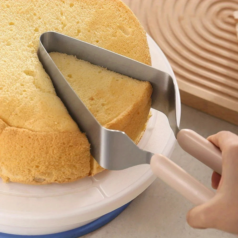 Stainless Steel Cake Dividing Knife & Triangle Cutting Clip