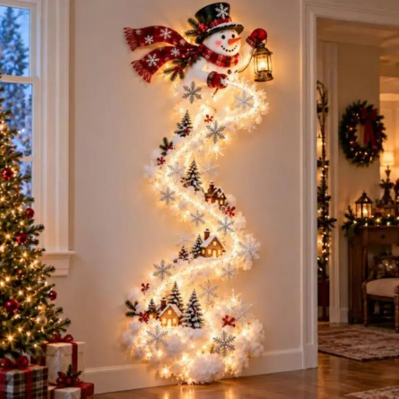 LED Cascading Christmas Wall Light | Warm White Holiday Decor