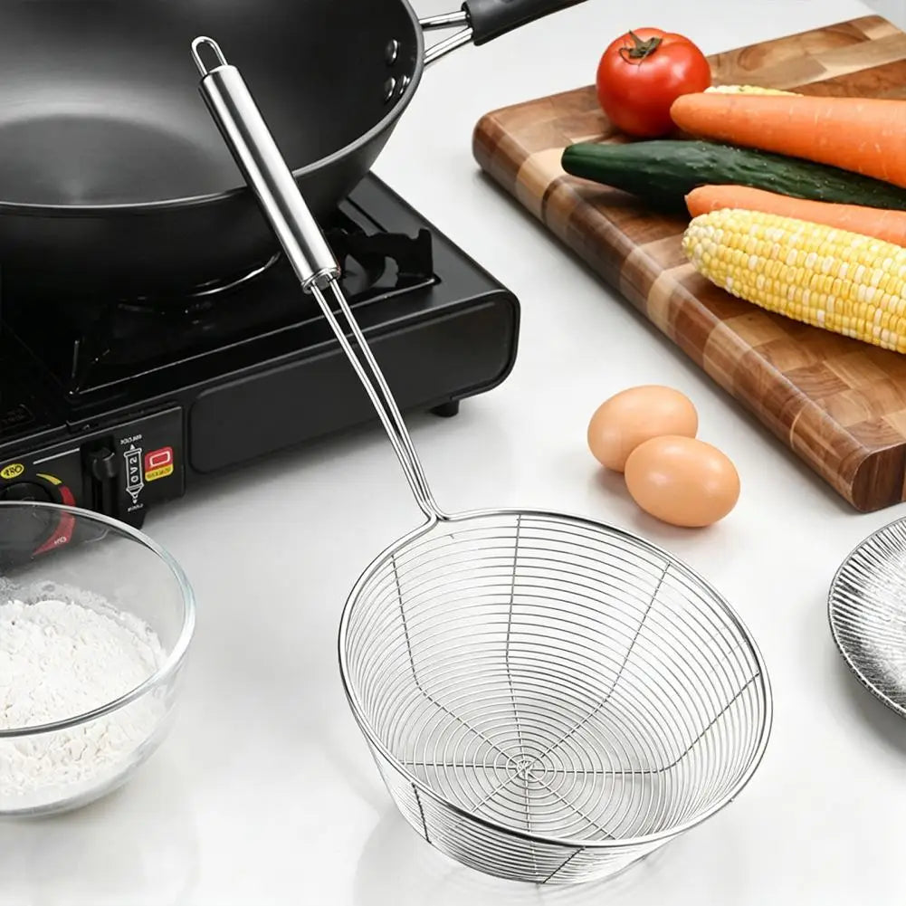 Stainless Steel Wire Mesh Skimmer Spoon – Rust-Proof & Dishwasher Safe