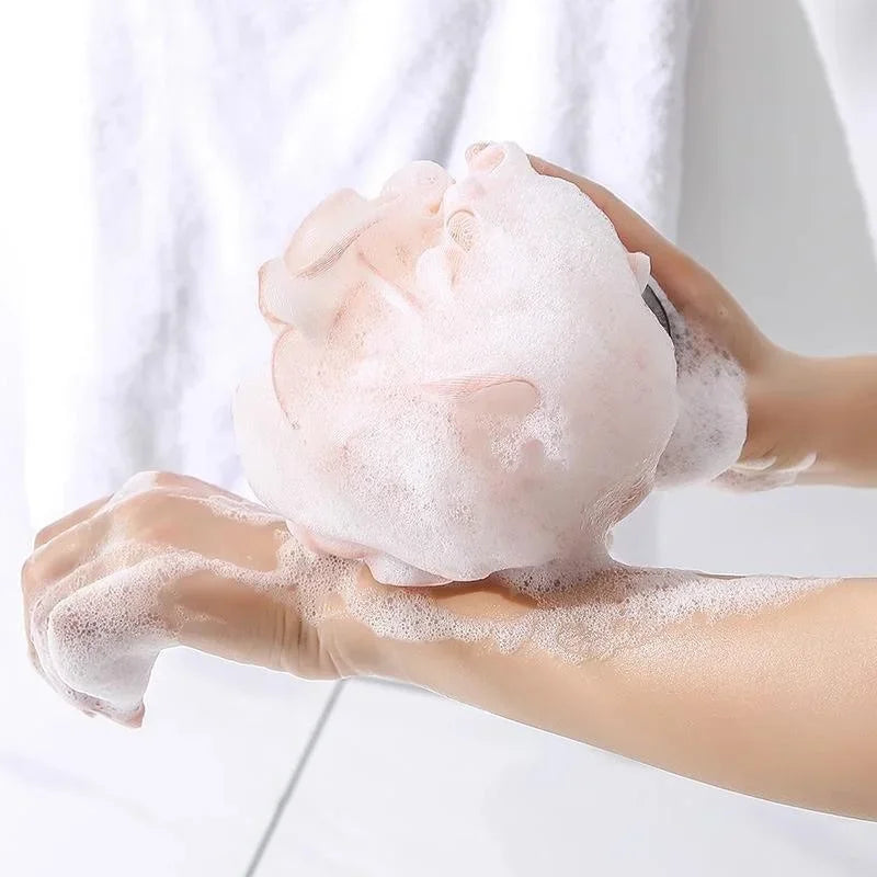Large Mesh Bath Sponge Ball – Rich Lather Body Scrubber