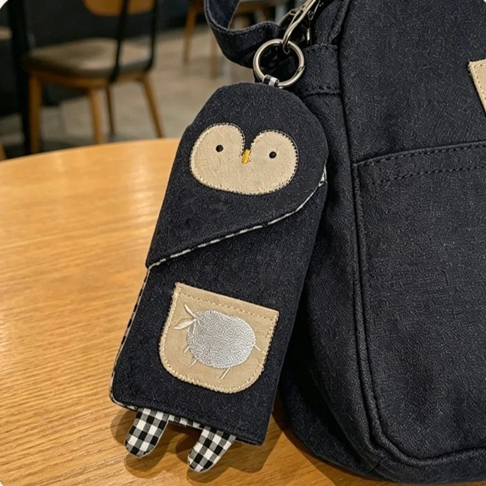 Penguin Glasses Case with Key Ring – Cute Eyeglass Pouch