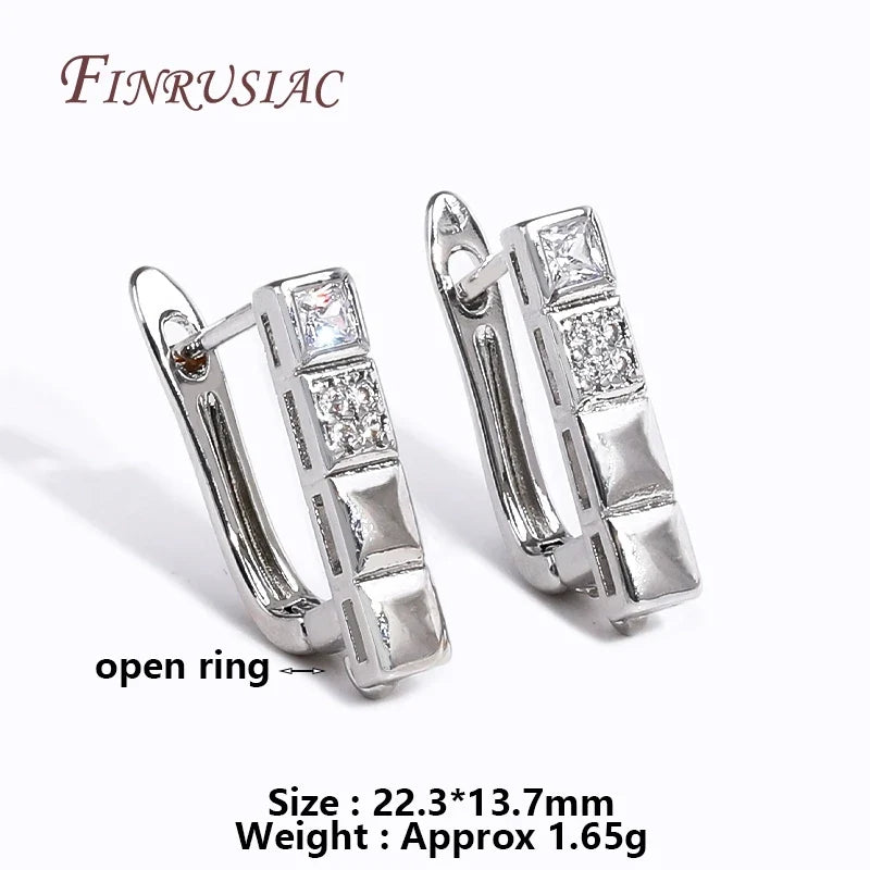 18K Gold Plated Zircon Earring Hooks – DIY Drop Earring Findings