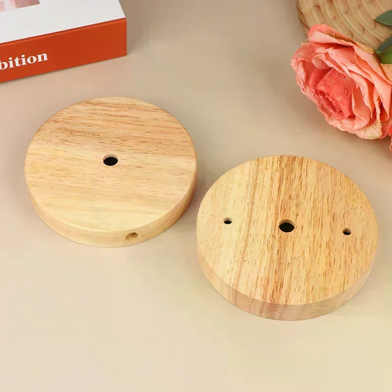 Wooden Ceiling Plate Lamp Base | 10/12cm Pendant DIY Chandelier