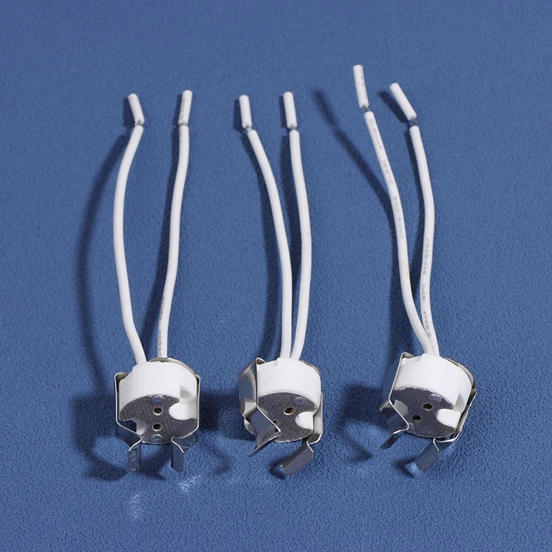 3Pcs MR16 GU5.3 Lamp Socket Holder Bracket & Silicone Cable