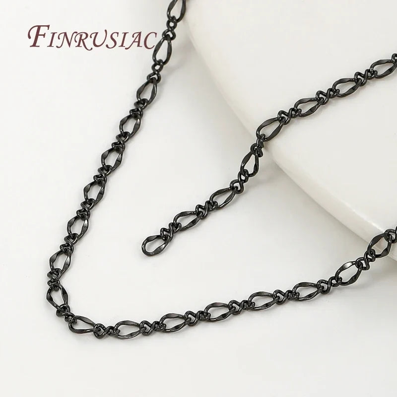 Black Brass Decorative Chain for DIY Jewelry Making – 2.8mm