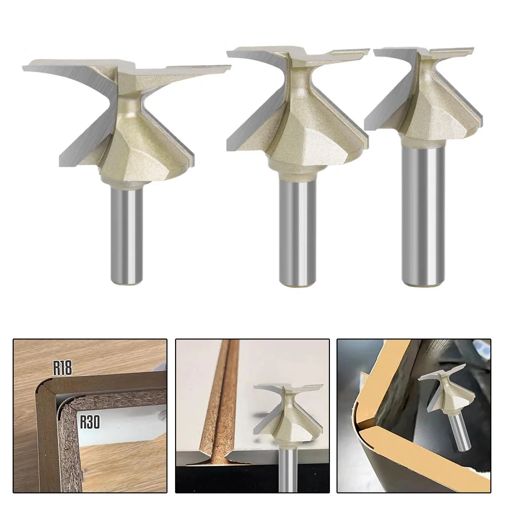 DAZZLEEX Arc-Bending Router Bit 1/2" Shank R18/R30/R50 Wood