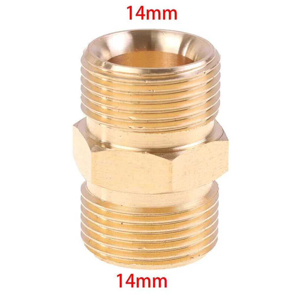 M22 Brass Pressure Washer Hose Adapter 14mm to 15mm