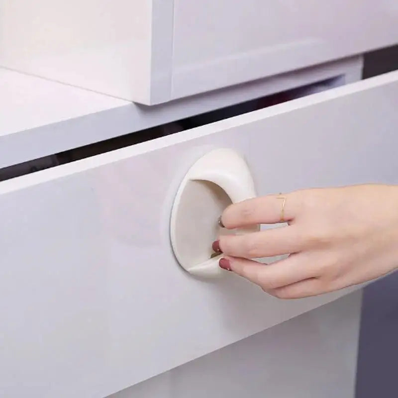 Self-Adhesive Round Cabinet Door Handles – 4pcs, No Drill
