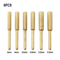 6-Pack Chainsaw Sharpener Stones – Coated Cylindrical Burr Set