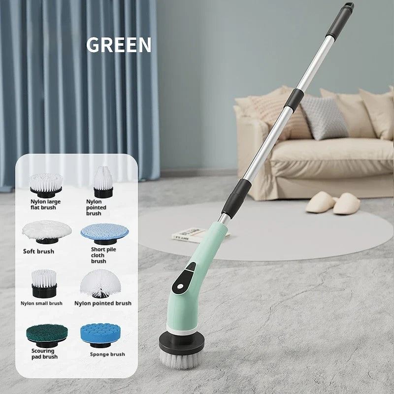 Cordless Electric Spin Scrubber – Rotating Cleaning Brush Set