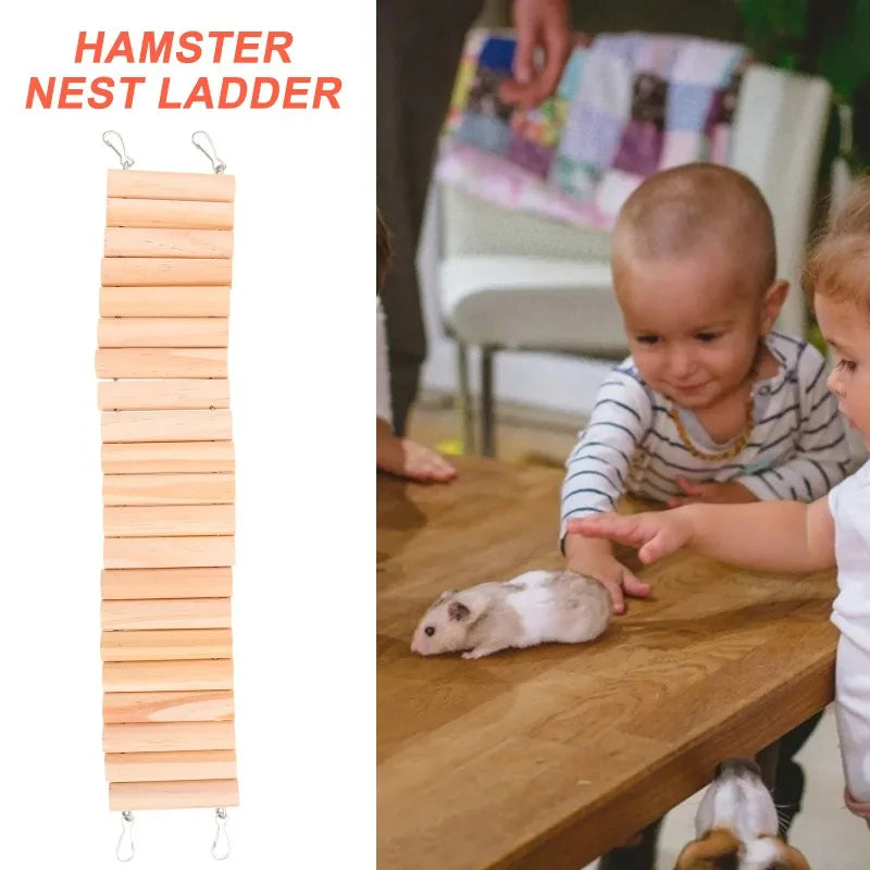 Wooden Hamster Climbing Ladder – Small Pet Training Rack