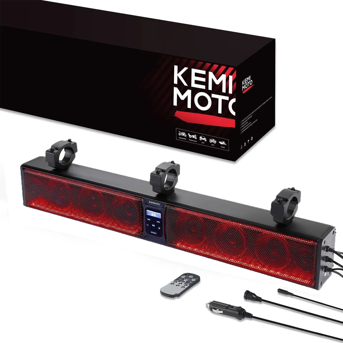 UTV RGB Sound Bar Bluetooth 5.0 | Fits 1.75–2.25" Roll Bars