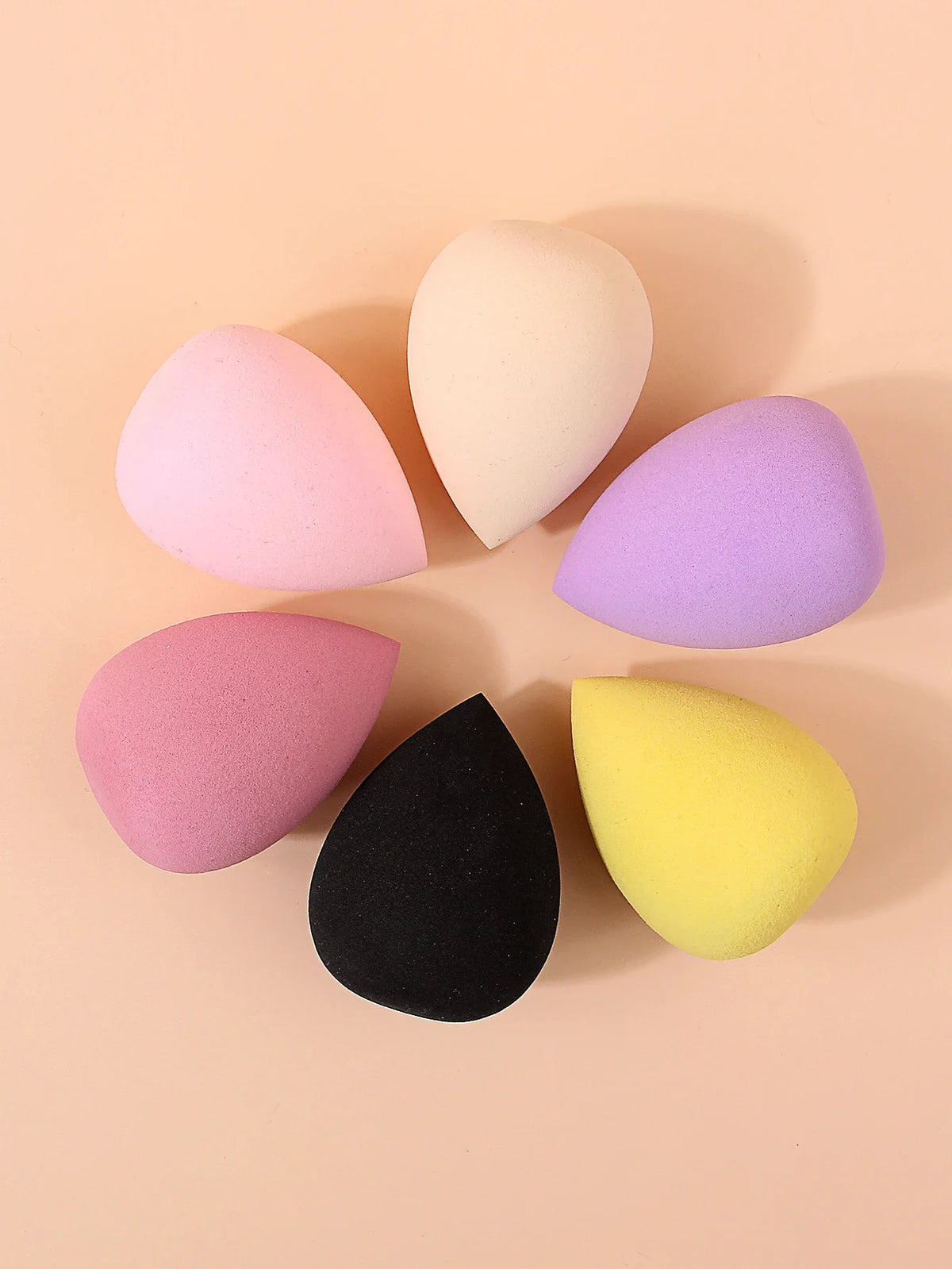 Water Drop Makeup Sponge – Wet & Dry Cosmetic Puff 6-Pack