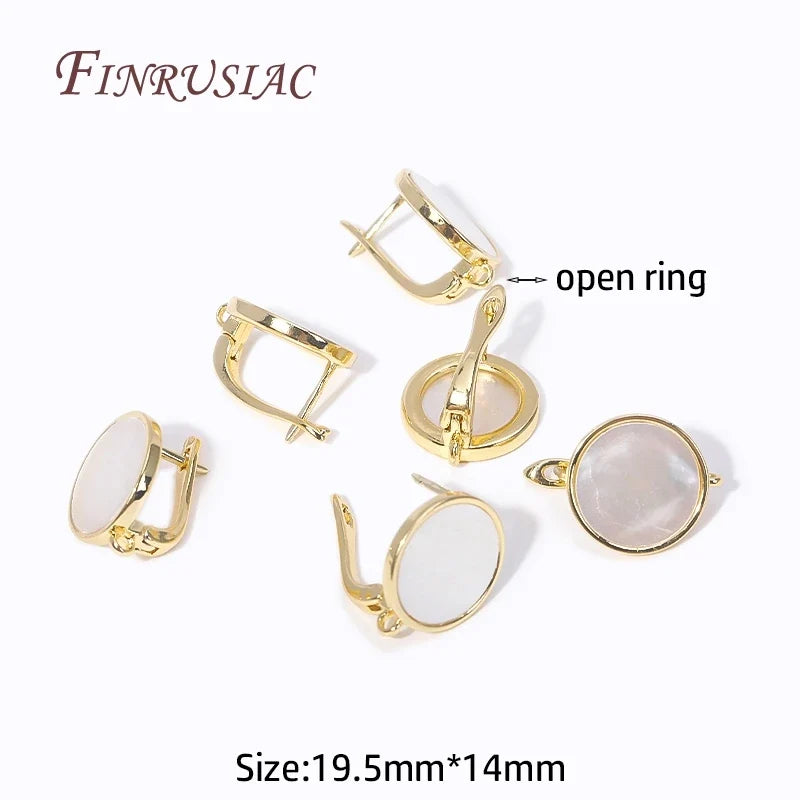 18K Gold Plated Shell Earring Hooks & Clasps | DIY Jewelry Findings
