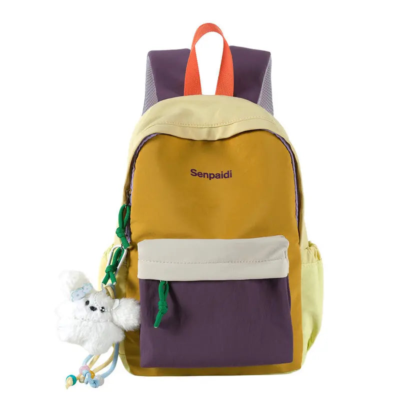 Color-Block Unisex Backpack | Travel & Student Daypack