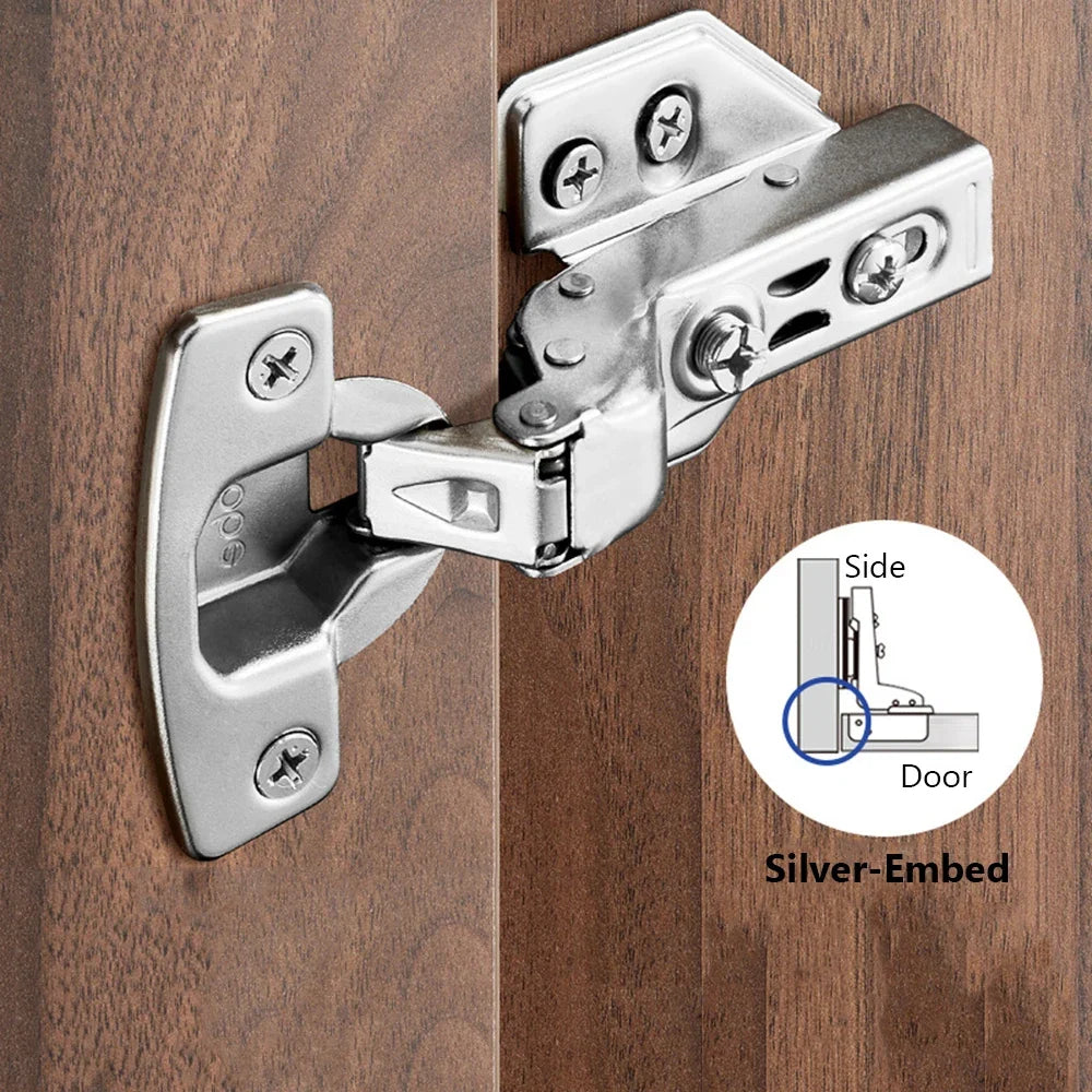 Soft Close Cabinet Hydraulic Hinges – Stainless Steel Damper