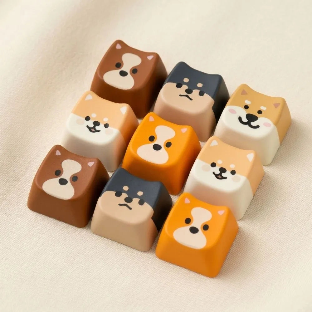 Shiba Inu Keycap Keychain Fidget Toy – Cute Dog Design