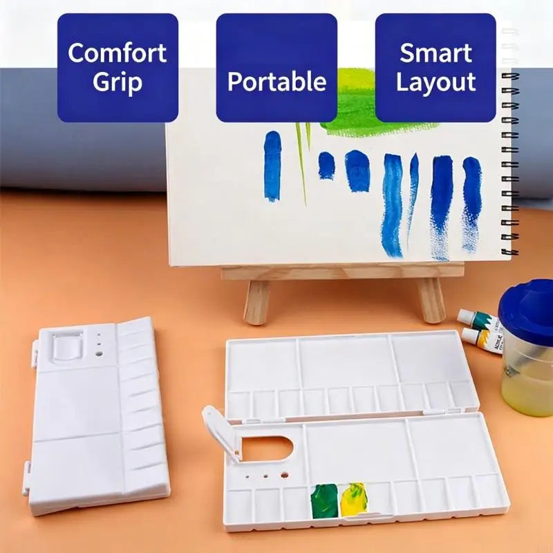 Folding Paint Palette – Acrylic Watercolor Gouache Mixing Wells