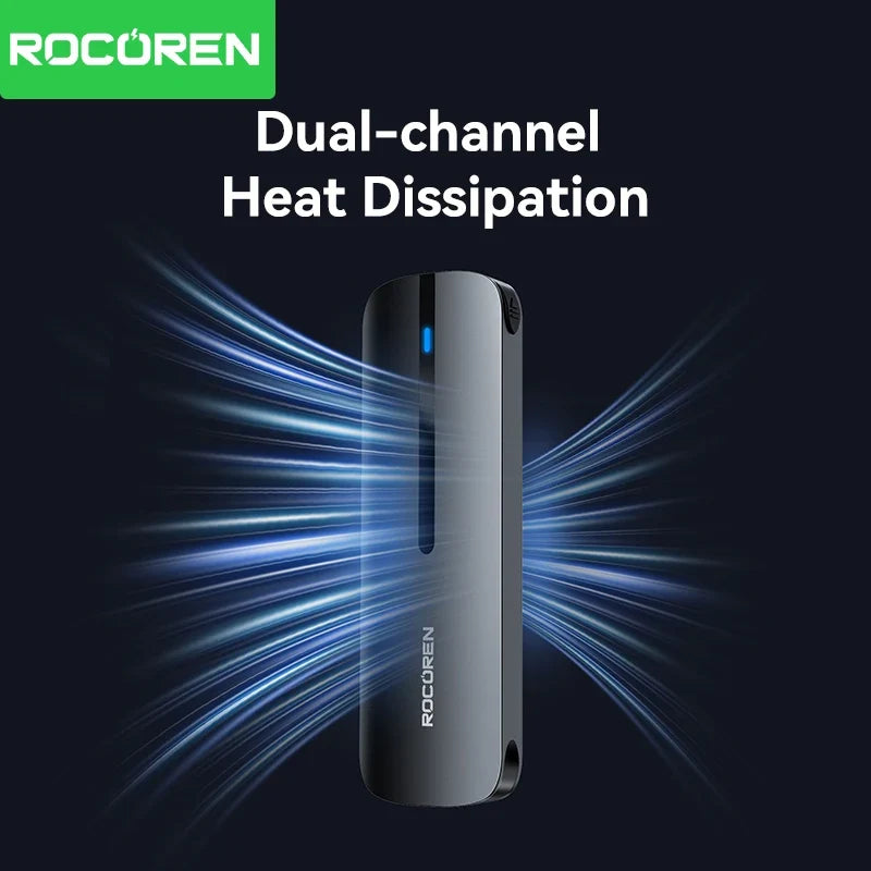 Rocoren M.2 NVMe SSD Enclosure 10Gbps USB 3.1 Gen2 USB-C