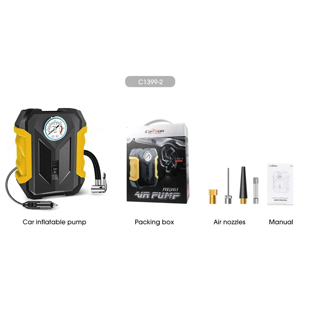 Portable Digital Tire Inflator – Car Air Compressor & LED Light