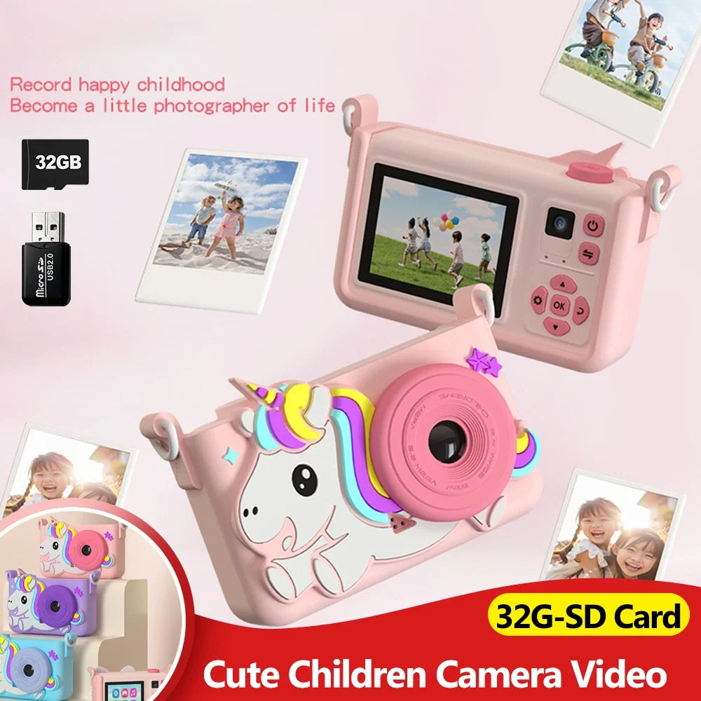 Unicorn Kids Digital Camera 1080P HD – Gift for Ages 3–12