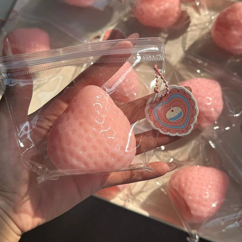 Strawberry Squishy Fidget Toy – Slow Rise Sensory Squeeze Toy
