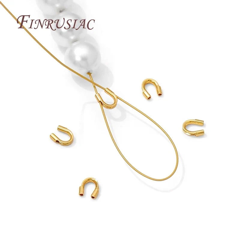18K Gold Plated End Caps & U-Shape Wire Protectors | Jewelry