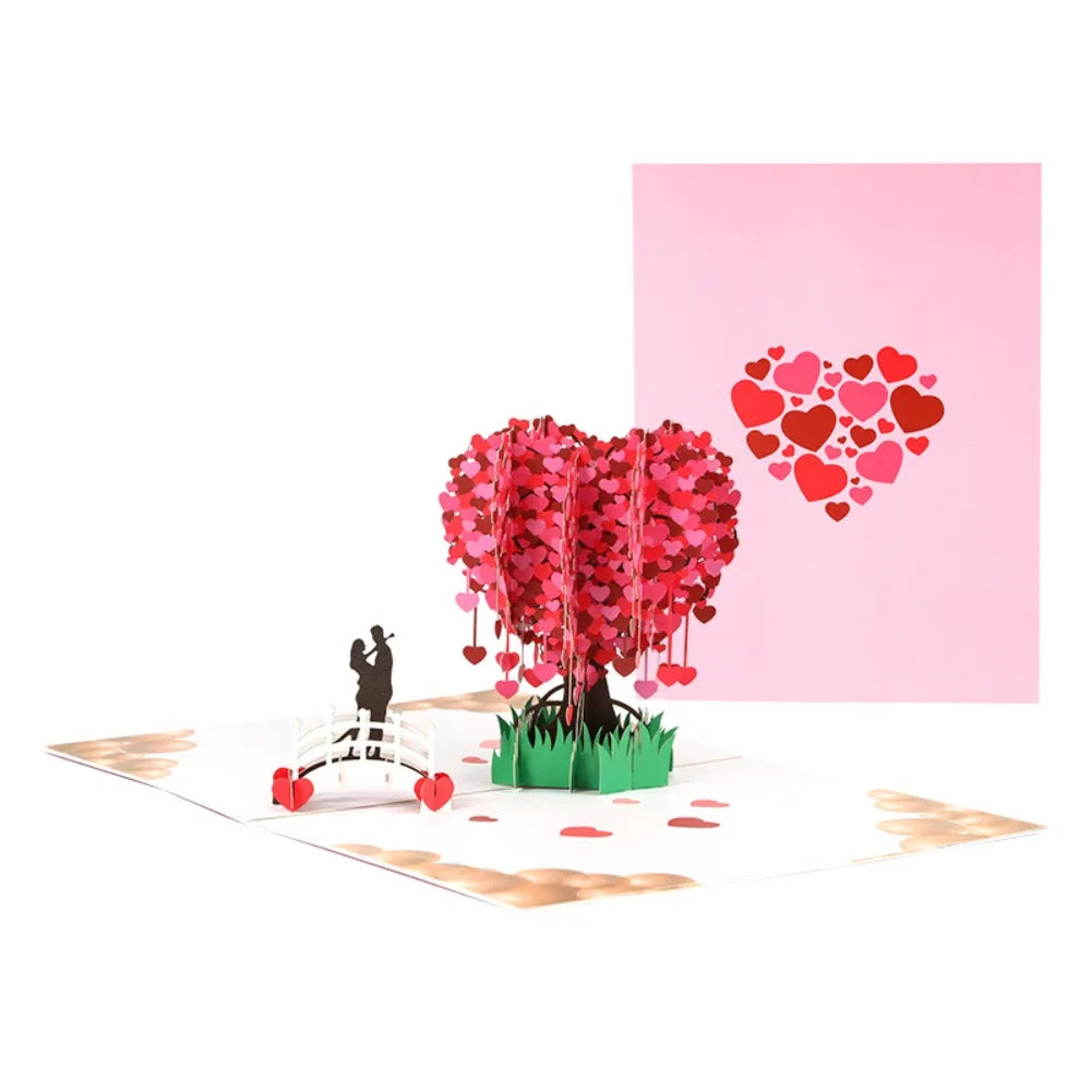 3D Pop-Up Love Card – Romantic Wedding Greeting Postcard
