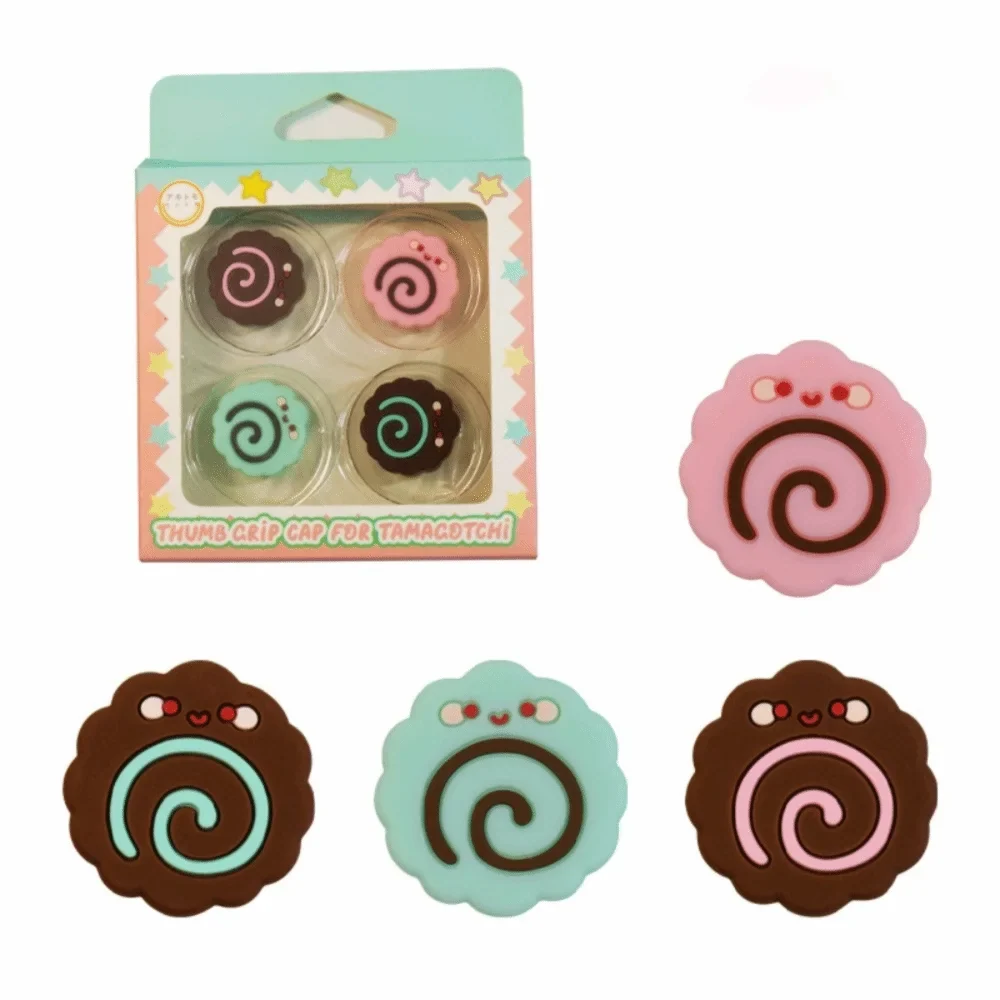 4Pcs Silicone Joystick Caps Cat Paw Star Thumb Grip Tamagotchi