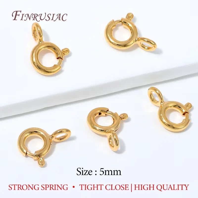 18K Gold Plated Brass Cord End Beads – 4mm DIY Jewelry Findings