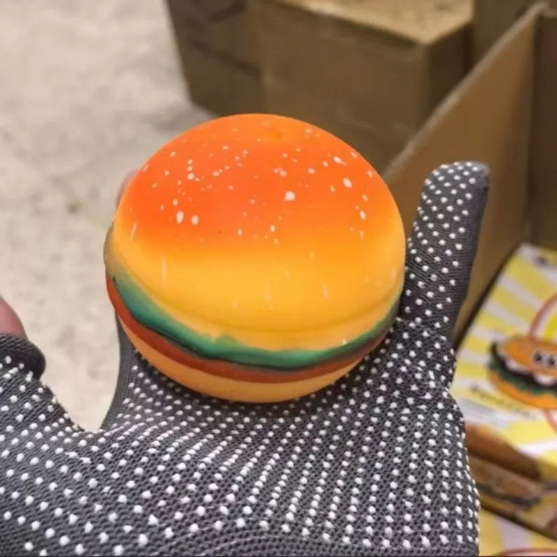 Burger Squishy Slow Rebound Fidget Squeeze Toy – Soft PU Foam