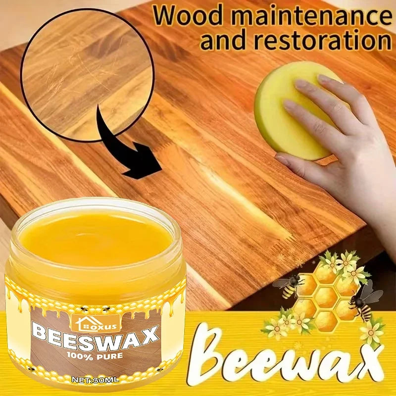 Natural Beeswax Wood Furniture Polish & Cleaner | Pure Wax