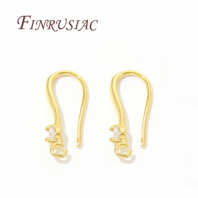18K Gold Plated Zircon French Earring Hooks – DIY Findings