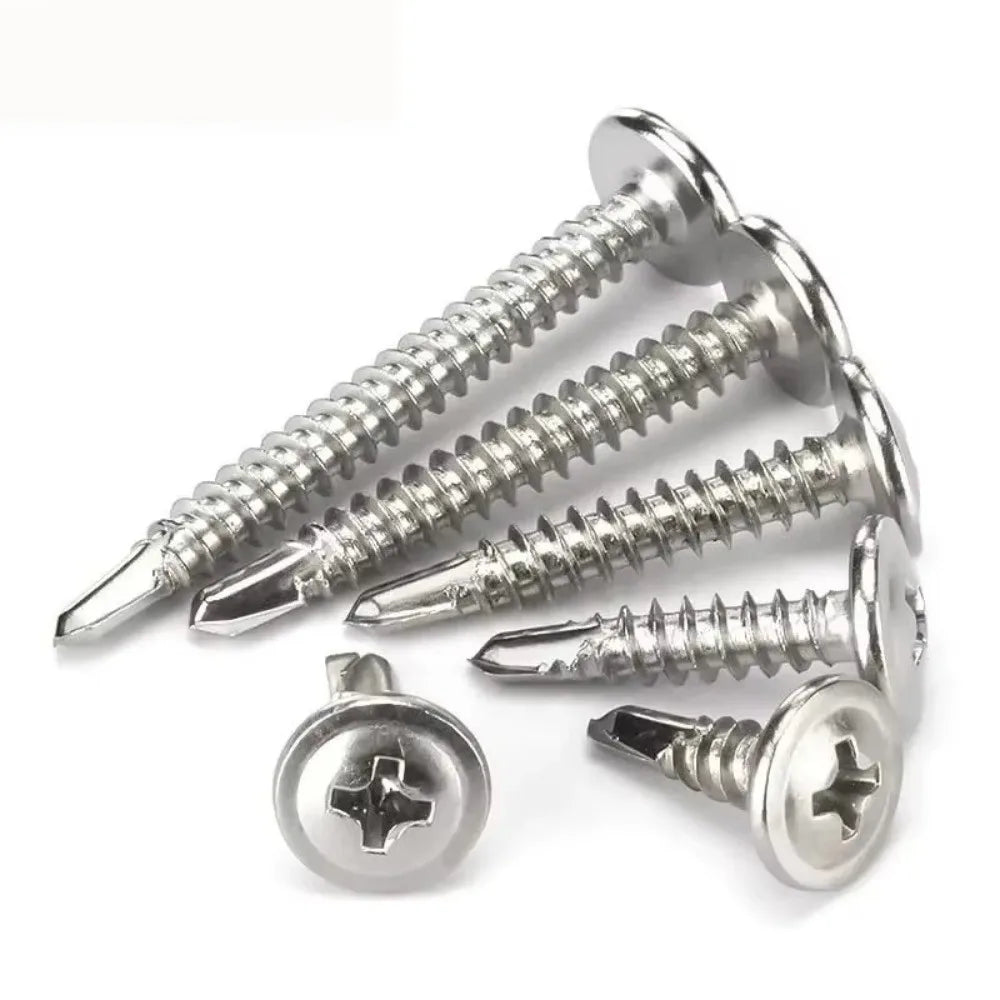 50PCS 410 Stainless Steel Self-Tapping Screws Phillips Truss Head