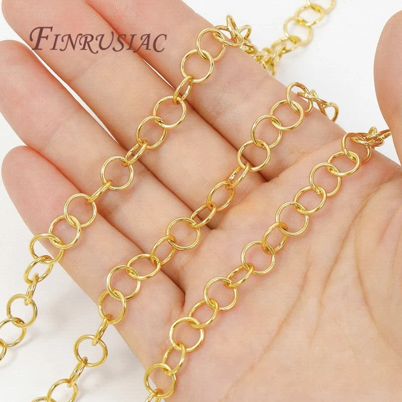 18K Gold Plated Brass Chain – DIY Necklace Jewelry Making