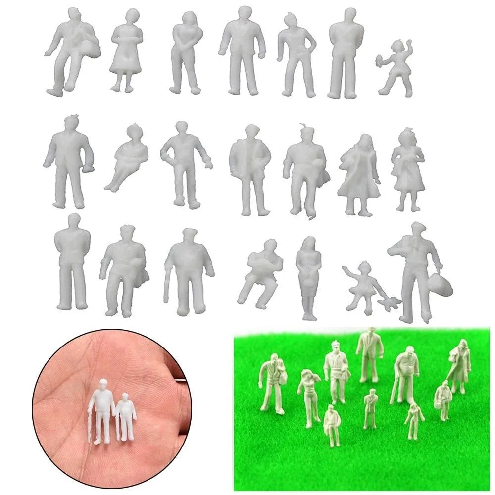 Scale Model People Figures 1:25–1:200 | 50/100pcs Pre-Painted
