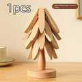 Foldable Bamboo Tree Trivet | Heat Resistant Non-Slip Kitchen Mat