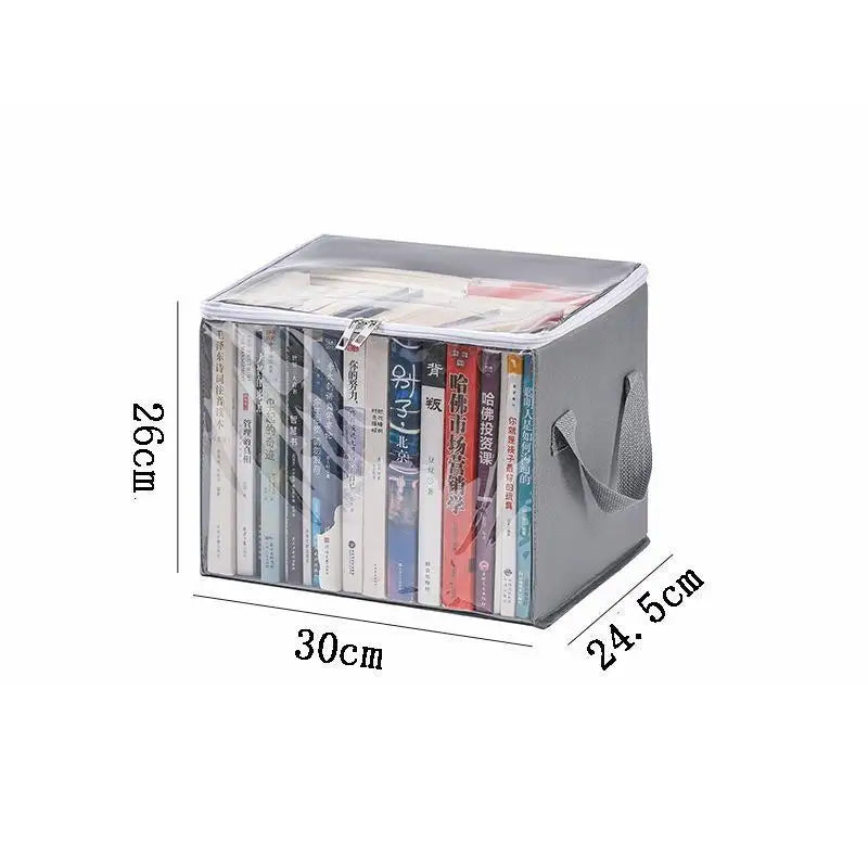 Transparent PVC Book Storage Bags with Handle – 2/3 Pcs
