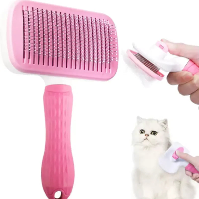 Pet Hair Remover Grooming Brush – Dog & Cat Detangling Comb