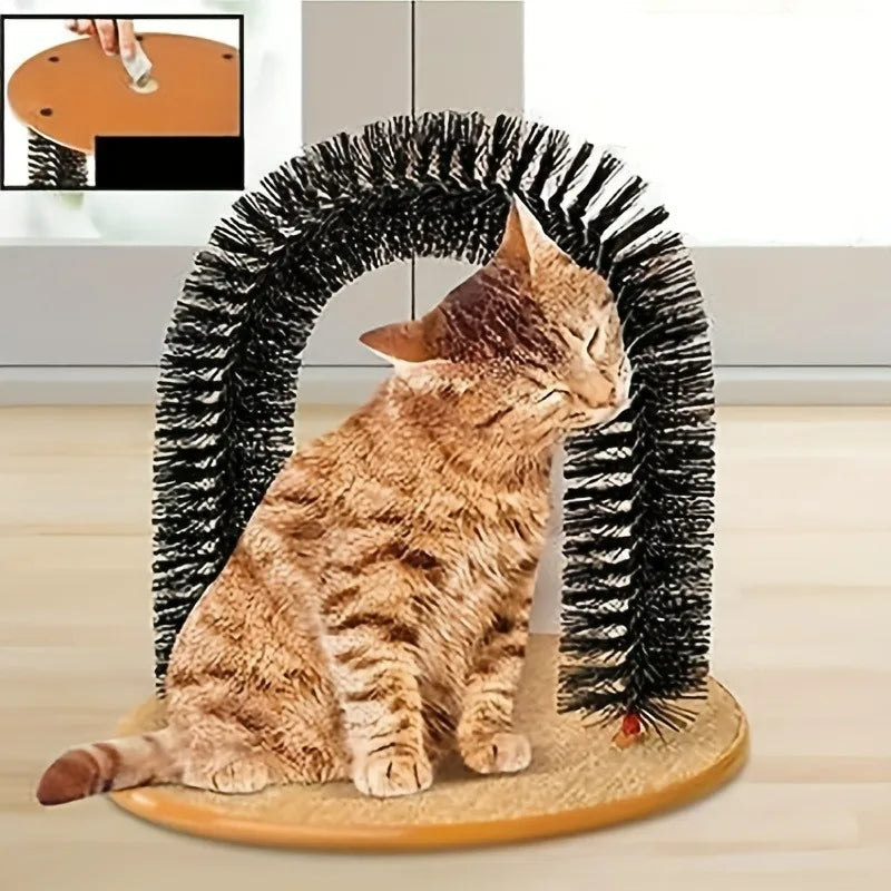 Cat Arch Self-Grooming Brush & Scratching Pad – Interactive Toy