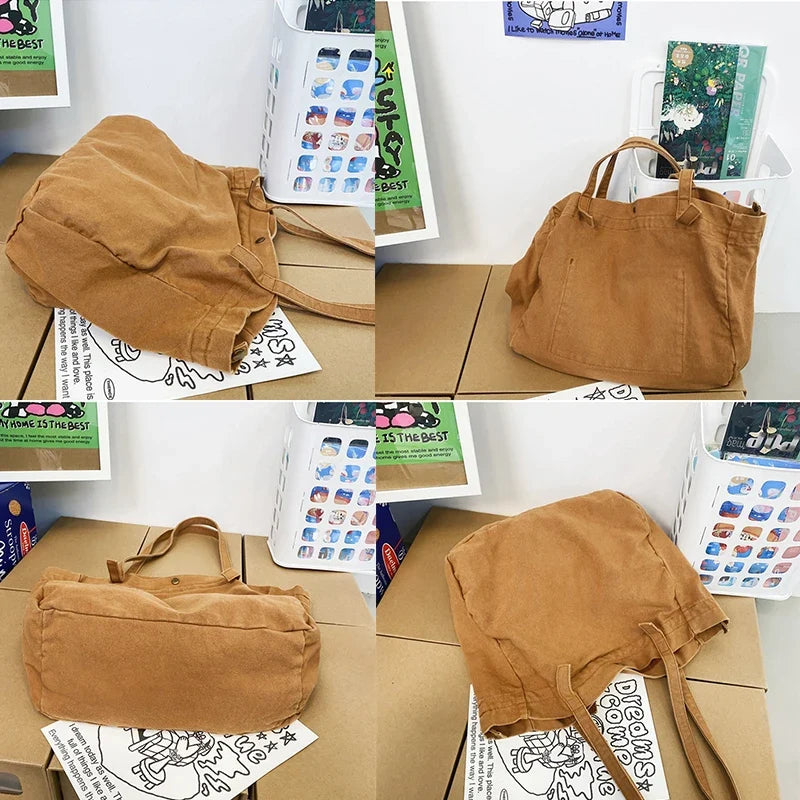 Canvas Tote Bag – Large Crossbody Shoulder Bag for Women