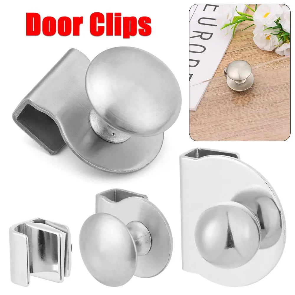 No-Drill Steel Glass Door Handle & Cabinet Drawer Pull Knob