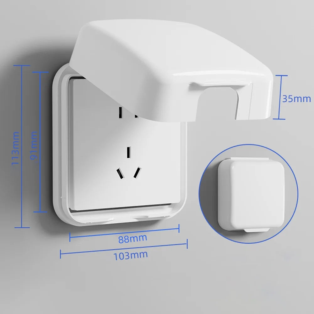 Waterproof 86 Type Outlet Switch Cover Box | Splash-Proof