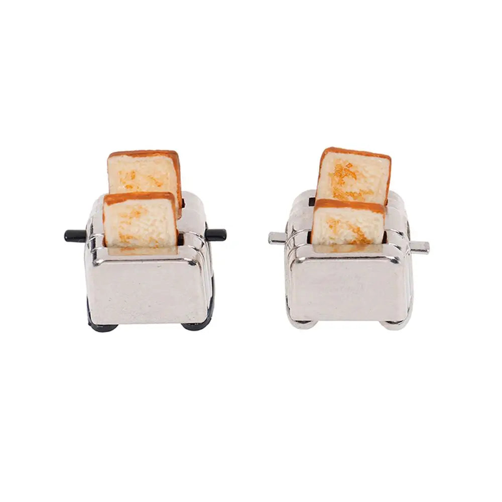 Miniature Dollhouse Toaster Set | 1:12 Kitchen Toy with Bread
