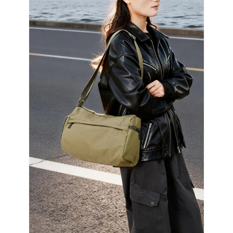 Minimalist Large-Capacity Nylon Shoulder Crossbody Bag