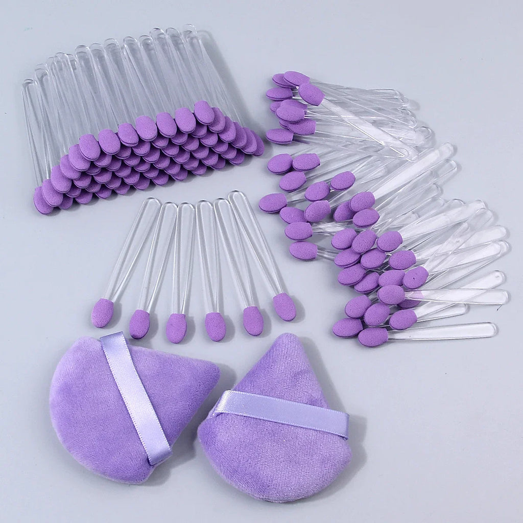 102pcs Disposable Sponge Eyeshadow & Nail Art Brushes Kit