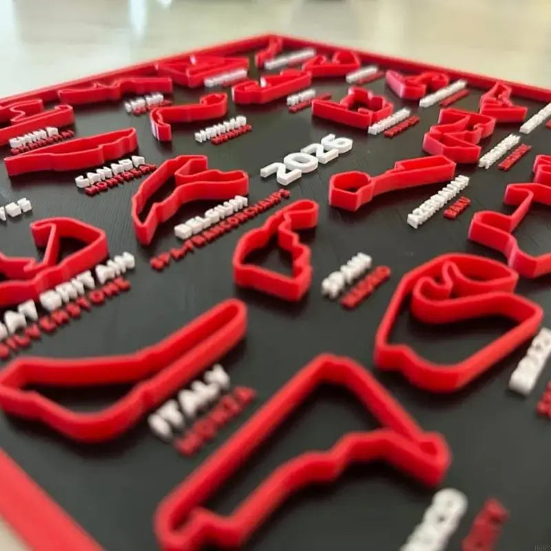 2026 Motorsport Schedule Calendar – 3D Printed Desk & Wall Display