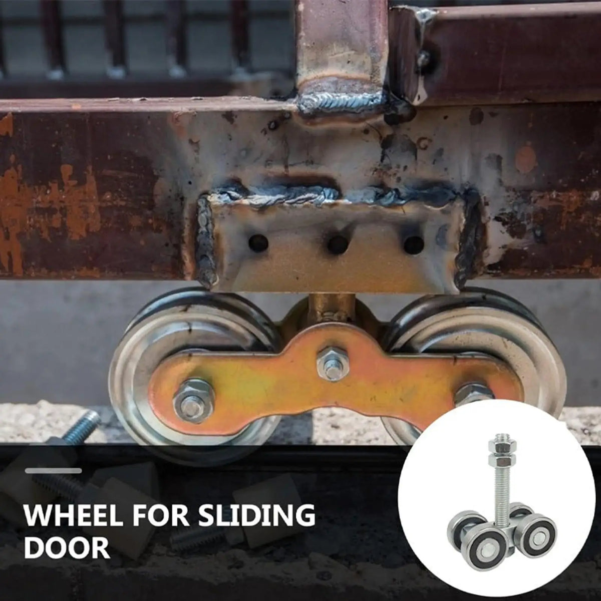 Heavy Duty 4-Wheel Barn Door Trolley Roller – Steel Hardware