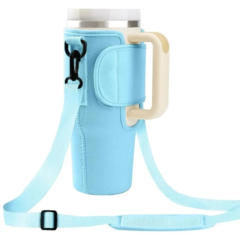 40oz Tumbler Shoulder Strap Carrier Bag | Foldable Cup Sleeve