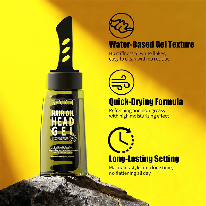 Sevich 260ml Hair Wax Gel & Comb – Strong Hold Men's Styling